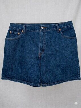 Levi's blue denim jeans with tan leather patch